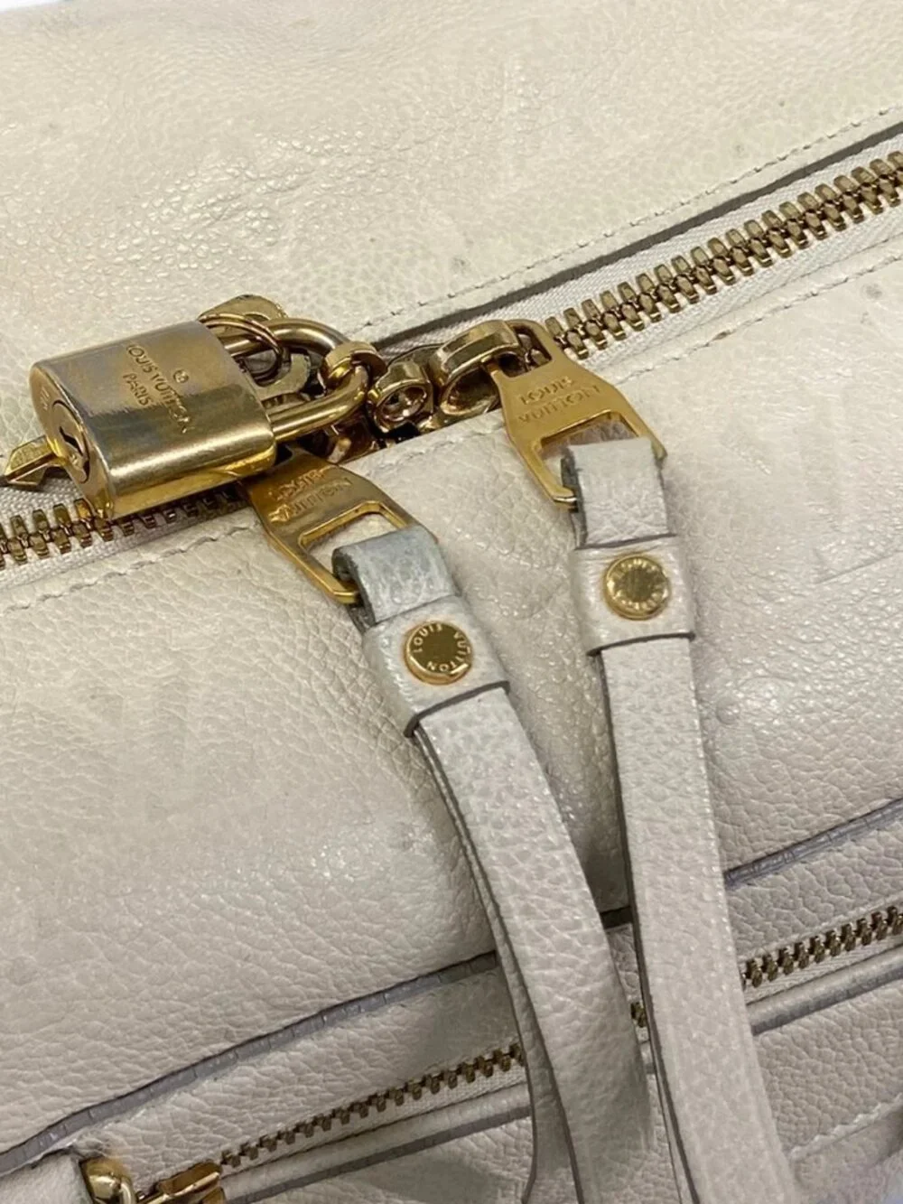 LOUIS VUITTON Lumineuse PM M93411 BEIGE Monogram Empreinte SP1161 Handbag